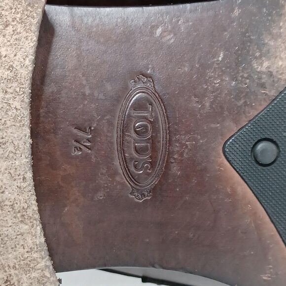 Tod's Leather Loafers Mens 7.5 Brown Bit Slip On Dress Shoes Made in Italy - Picture 9 of 13